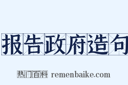报告政府造句是什么意思的图片